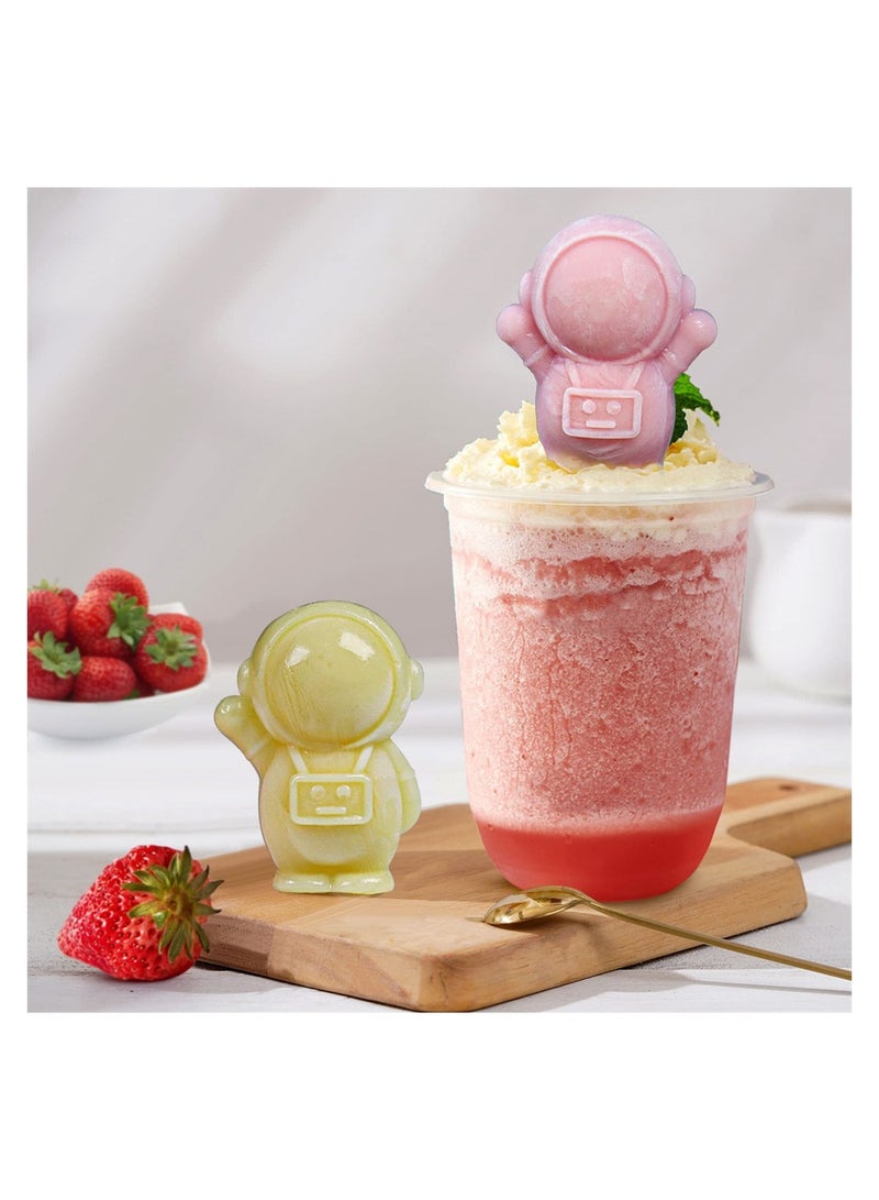 Excefore Astronaut Ice Cube Mold, Cute Spaceman Shape Ice Cube Tray, 4 Astronaut Ice Balls for Chilling Drinks, Silicone Ice Mold Mold - Image 5