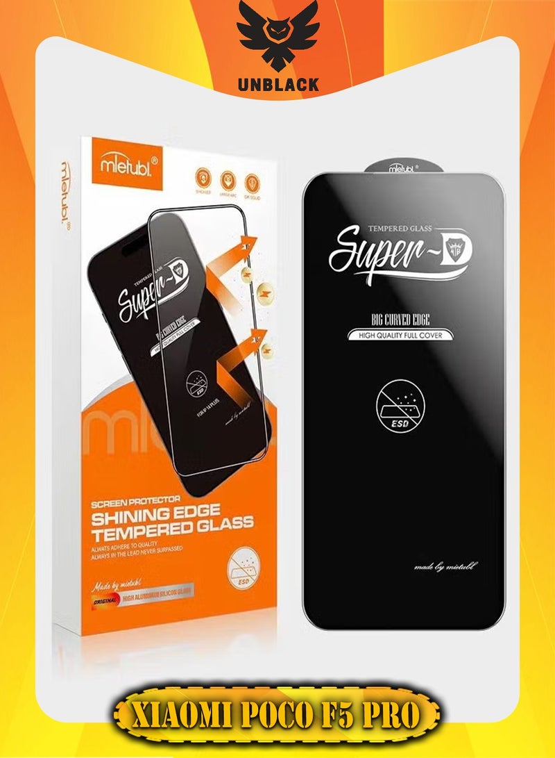mietubl For Xiaomi Poco F5 Pro Screen Protector Super-D Glass- Black - Image 1