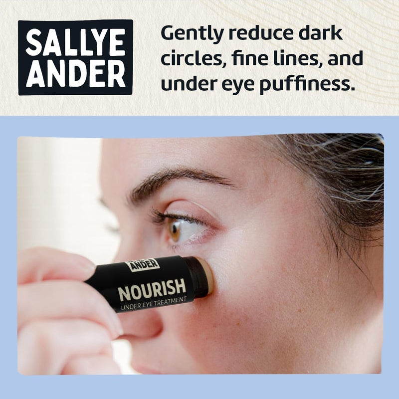 SALLYEANDER Nourish Under Eye Treatment - Soothing Stick for Dark Circles and Puffiness - Hydrating Shea, Cupuacu and Cocoa Butter - Gently Restore Tender Under Eye Skin - Handmade, Organic Balm - Image 4