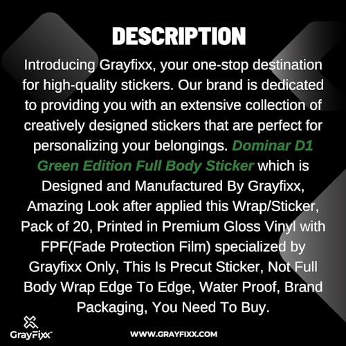 Grayfixx Full Body Decals for Dominar 250 | Dominar 400 Full Body Sticker - Image 4