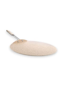 drobina Turkish granite tray with a long handle 35 cm cream  - Image 1