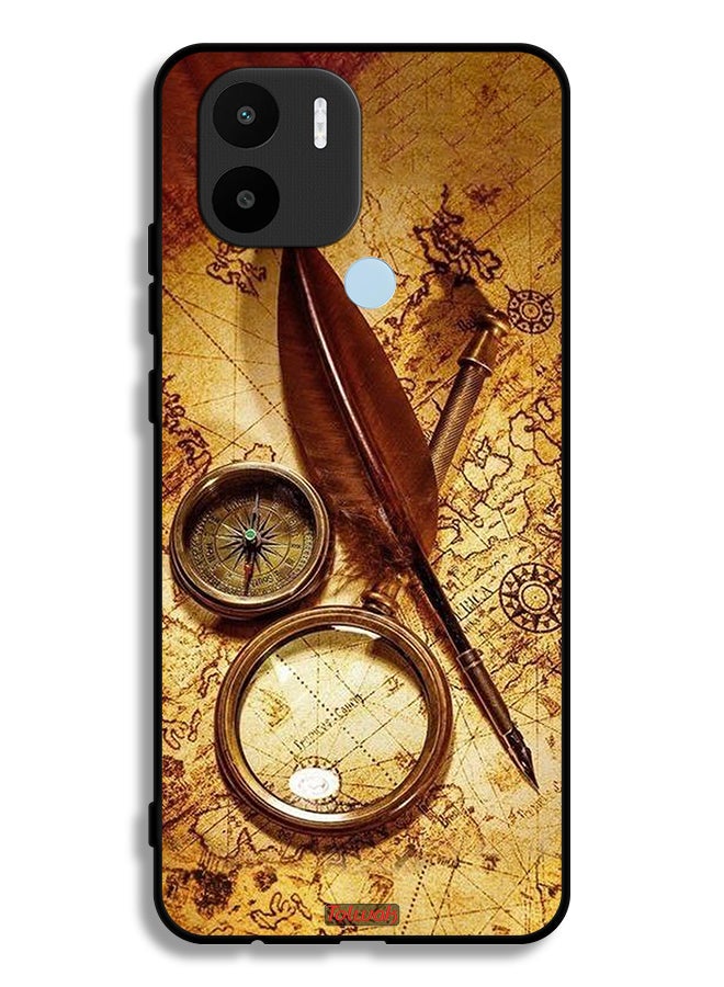 Tolwak Xiaomi Redmi A1 Plus Protective Case Cover Vintage Compass - Image 2
