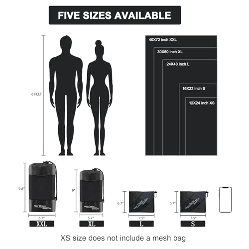 Your Choice Quick Dry Towel - Super Absorbent Microfiber for Gym, Travel, Camping | Ultra Compact & Lightweight(S/Black) - Image 3