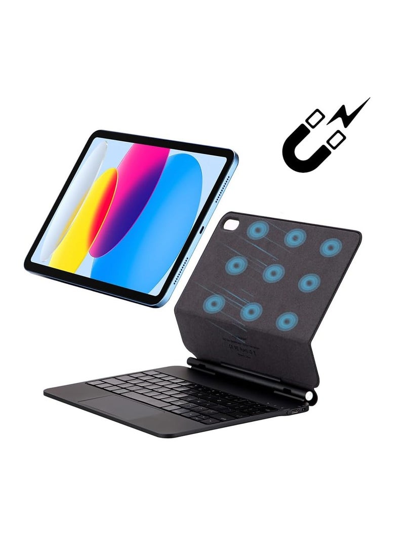 Wireless smart keyboard for 10.9-inch iPad 10th generation 2022/11-inch (2018-2022)/12.9-inch (2018-2022)/2024 Pro 11 (M4)/2024 Pro 13 (M4) portable tablet computer smart portable foldable ultra-thi  - Image 2