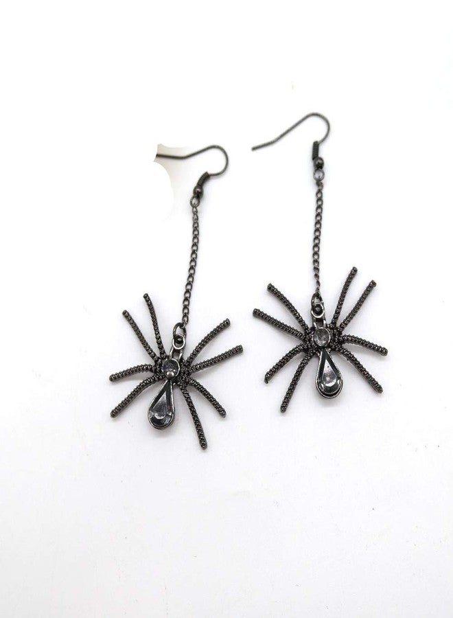 Sisadodo Halloween Costumes Decorations Spider Earrings, Halloween Earrings Long Dangle Scary Spiderweb Earrings Jewelry Halloween Party Supplies Favors Gifts for Women Girls - Image 1