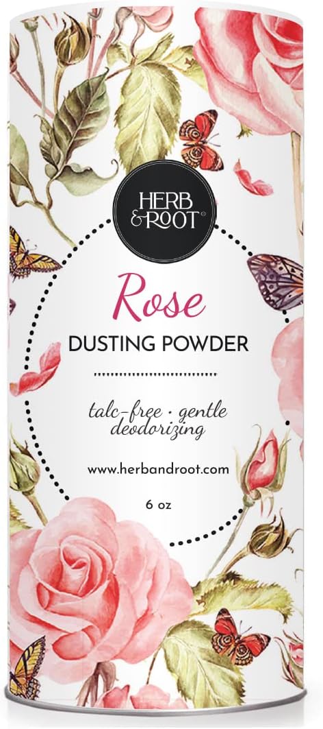 Herb  Root Rose Scented Fragrant TalcFree Dusting Powder for Women Feminine Powder Body Powder Bath Powder AntiChafing Powder Baby Powder 6 oz