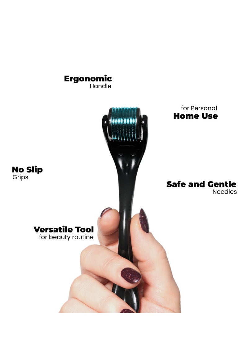 Microneedle Skin Roller Therapy System, Hair Roller for Hair, Beard, Face, Skin, Body, Scalp 540 Titanium Microparticles for Men and Women 0.25mm Beauty Device - Image 2