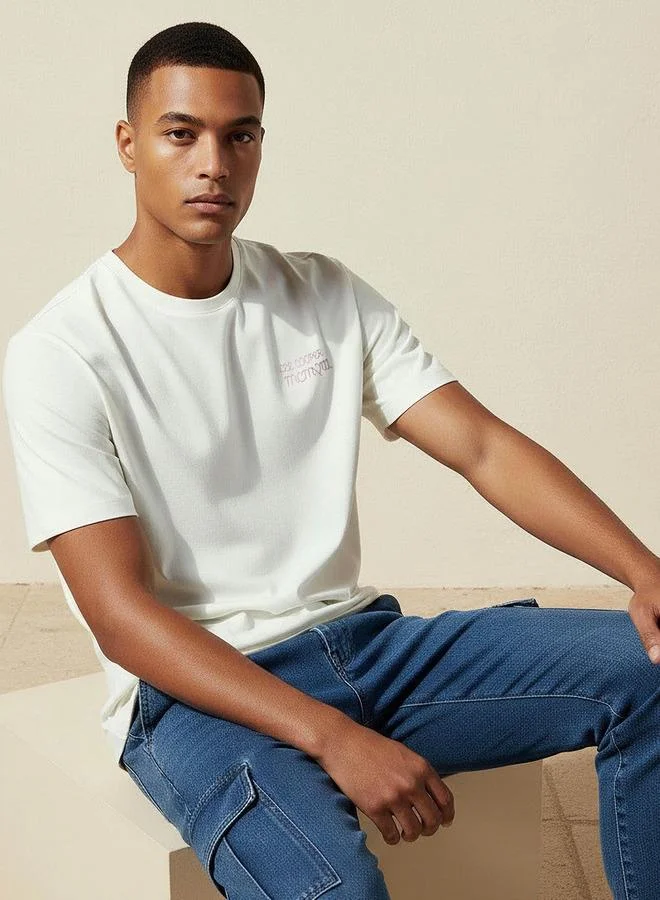 Lee Cooper Lee Cooper Men Regular Fit Crew Neck Short Sleeves Logo Print T shirt