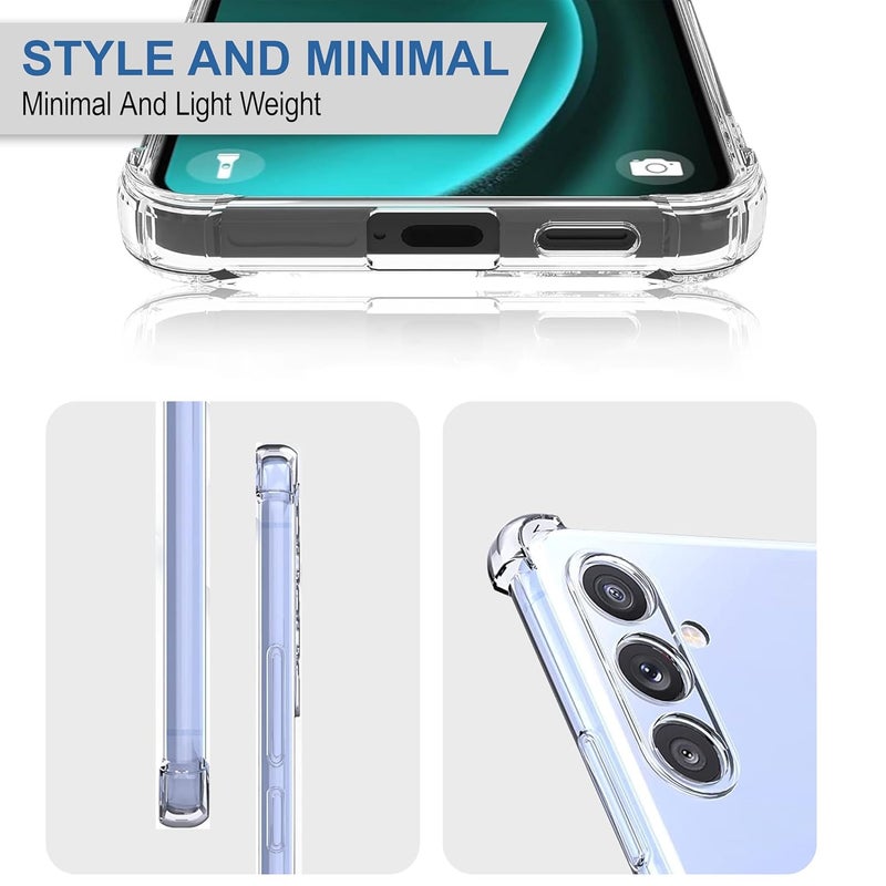 Cedo Samsung Galaxy A15 (5G) Bumper Case | Soft Jel Flexible Thin Full Protection Shock Proof Clear TPU Back Case Cover for Samsung Galaxy A15 (5G) (Transparent) - Image 4