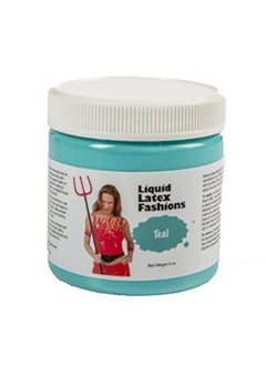 Liquid Latex Fashions Teal 4 Oz Liquid Latex Body Paint Ammonia Free No Odor Easy On And Off Cosplay Makeup Creates Professional Monster Zombie Arts  - Image 1