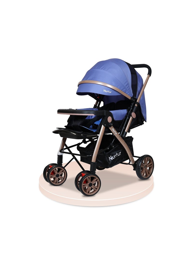 Nurtur Nurtur Wilder Baby/Kids Travel Stroller 0 3 years, Storage Basket, Detachable Food Tray, 5 Point Safety Harness, Adjustable Backrest, Reversible Handle,  - Image 1