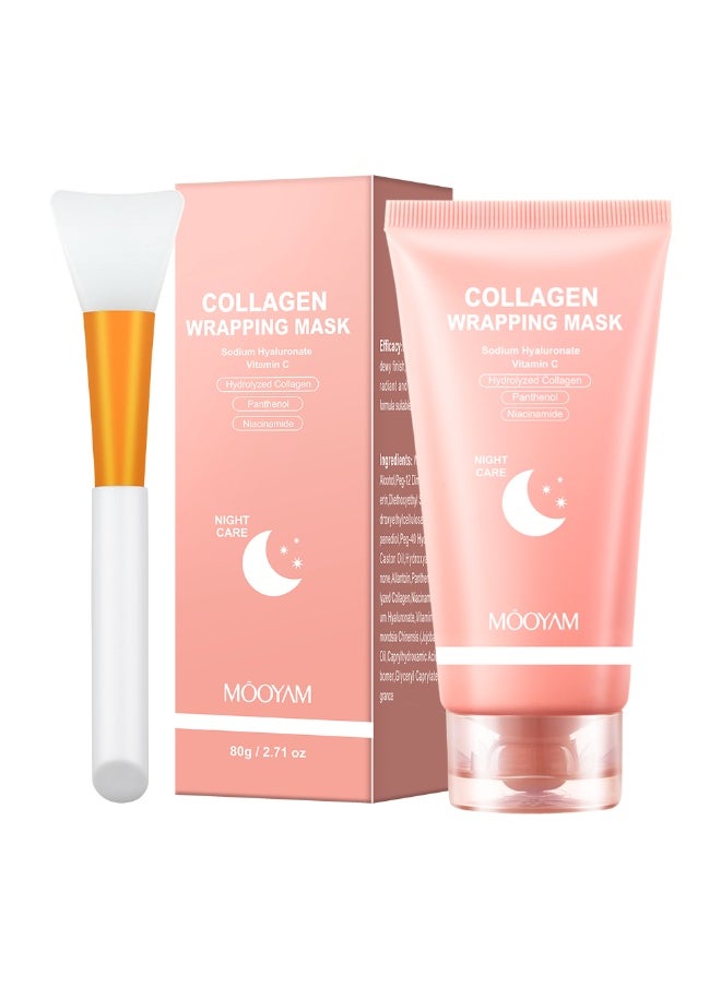 MOOYAM - Collagen Night Wrapping Mask Peel-Off Overnight Collagen Face Mask - Image 1