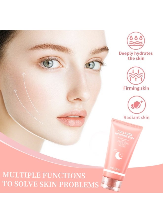MOOYAM - Collagen Night Wrapping Mask Peel-Off Overnight Collagen Face Mask - Image 1