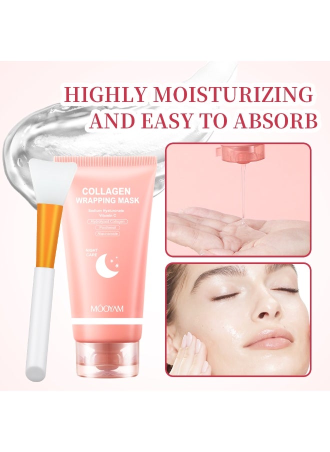 MOOYAM - Collagen Night Wrapping Mask Peel-Off Overnight Collagen Face Mask - Image 1