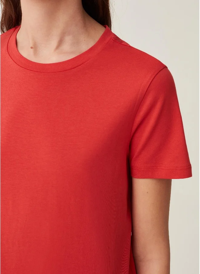 Ovs Ovs Cotton T-Shirt With Round Neck