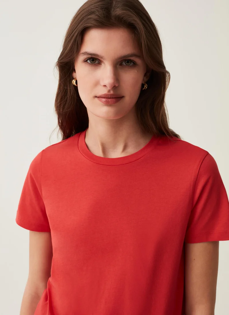 Ovs Ovs Cotton T-Shirt With Round Neck