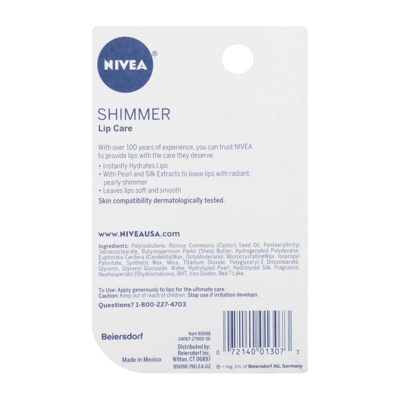 NIVEA Shimmer Radiant Lip Care 0.17 oz (Pack of 4) - Image 4