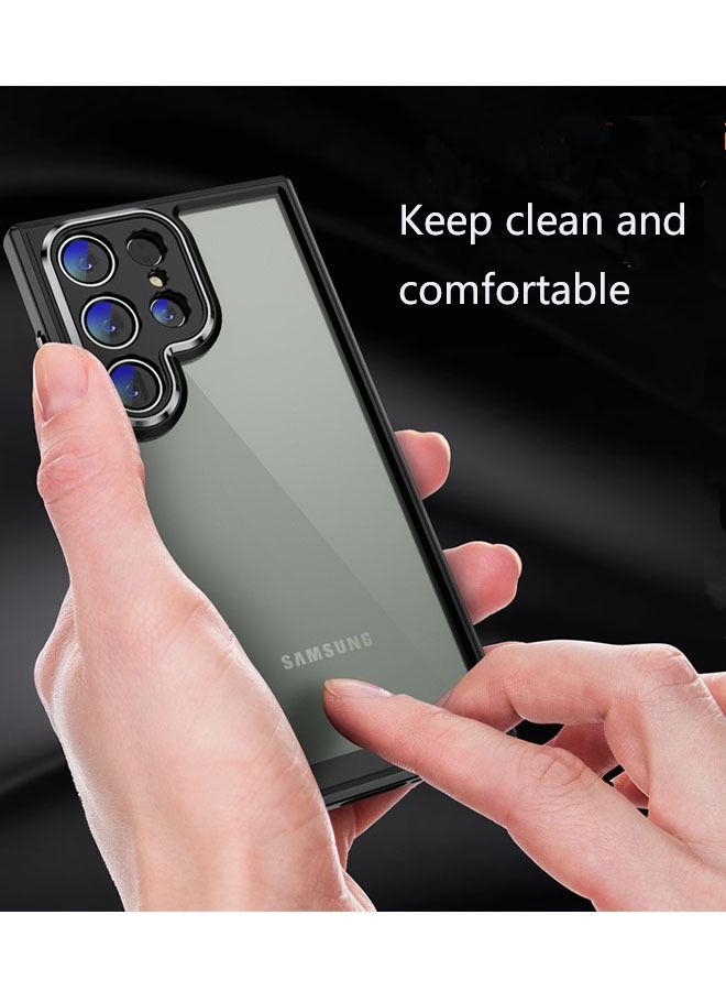 Ocean Samsung Galaxy S23 Ultra Case, Non Yellowing Military Grade Drop Protection Thin Flexible Silicone TPU Shockproof Protective Slim Fit Phone Cover for Samsung Galaxy S23 Ultra (Black) - Image 3