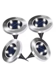 Generic 4-Piece Solar Powered LED Patio Sensitive Sensor Light White  - Image 1