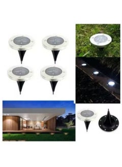 Generic 4-Piece Solar Powered LED Patio Sensitive Sensor Light White  - Image 3