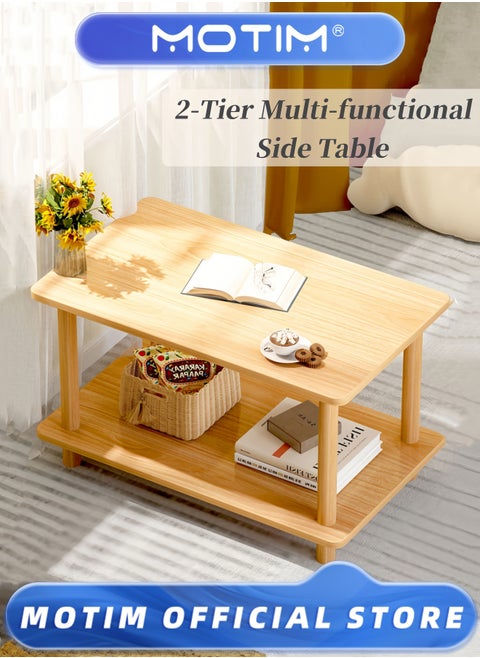 2-Tier Multi-Use Side Table Bedside Table for Bedroom Hallway