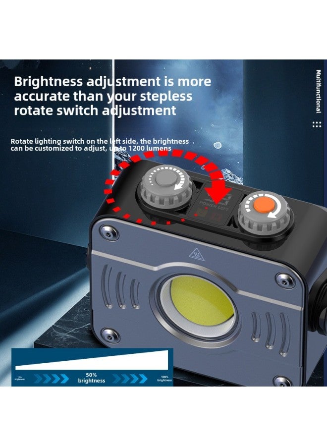 Loquat Outdoor Lighting Camping Tent Lights Super Bright High Lumen Camping Lights Multi-functional Cob Work Lights Auto Repair Emergency-Color:W894-2 Cob + 6 2835 Patches Red Light + Bracket - Image 2