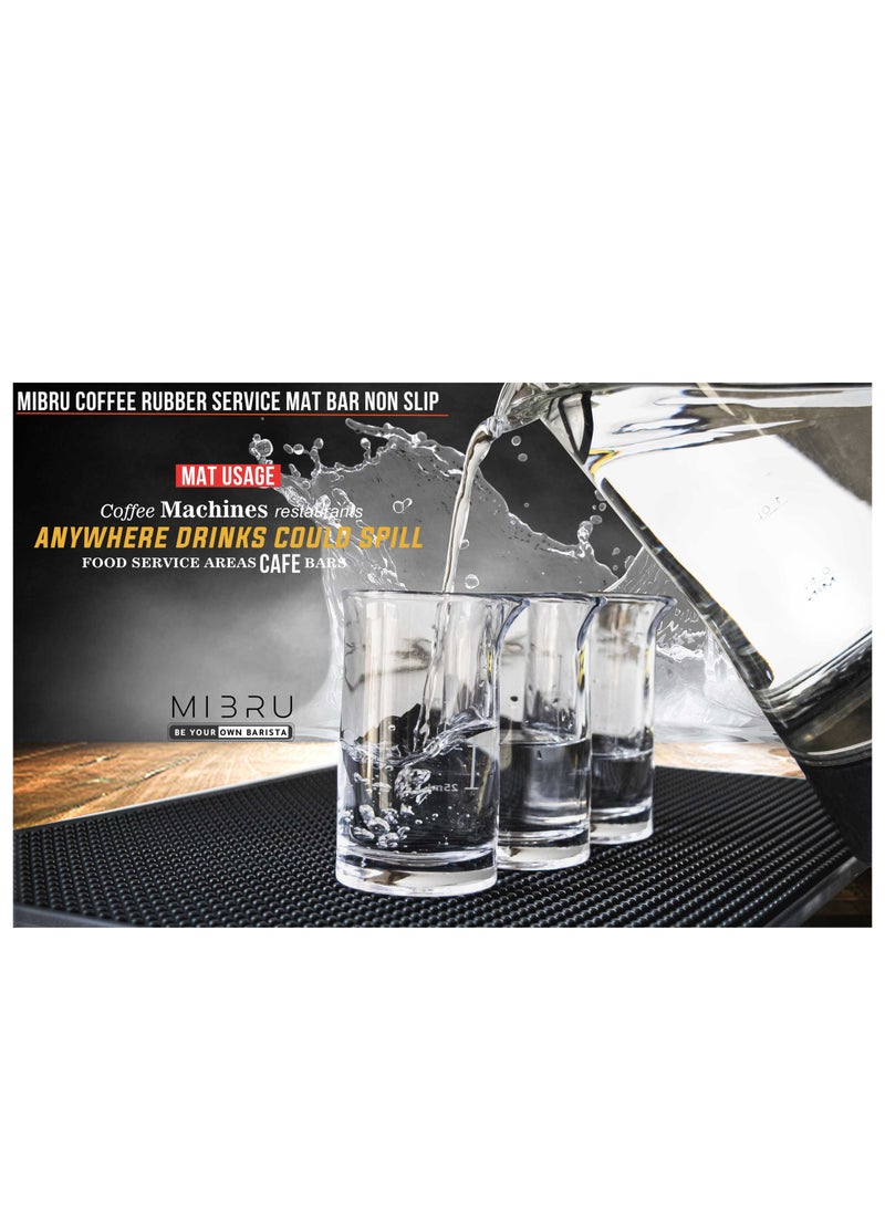 MIBRU - Drying coffee Rubber Service mat suitable for baristas Black
30 x 45 cm - Image 1