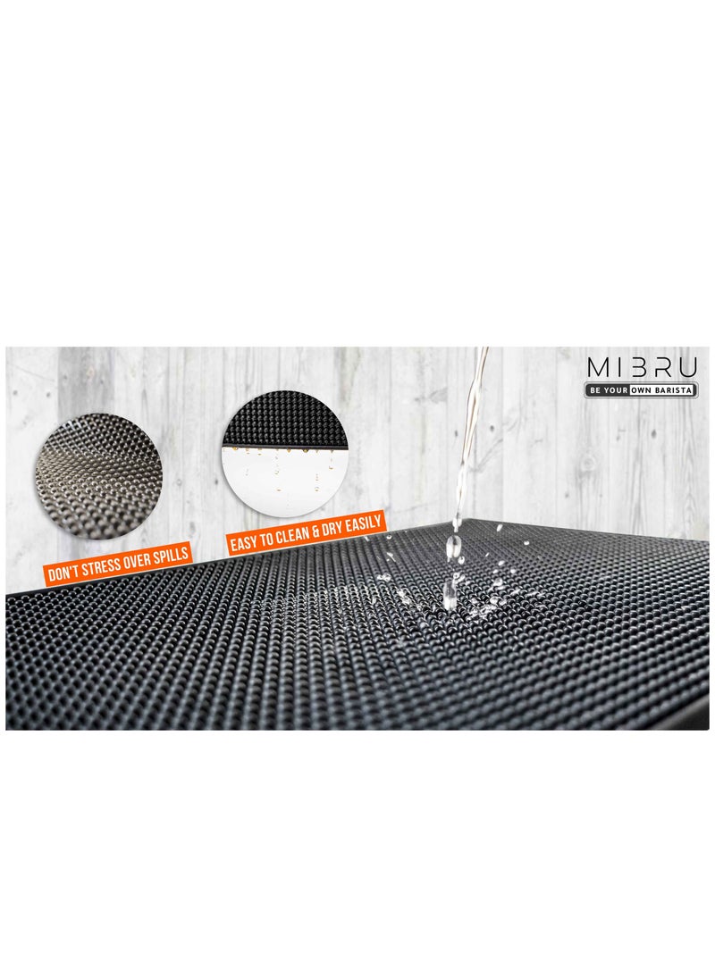MIBRU - Drying coffee Rubber Service mat suitable for baristas Black
30 x 45 cm - Image 1