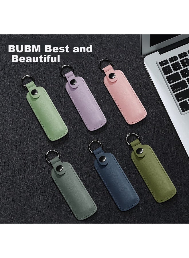 Bubm Usb Flash Drive Storage Case Protective Cover Anti-lost Shockproof Portable Compact Keychain Usb Drive Protective Sleeve Pu Leather Dark Gray