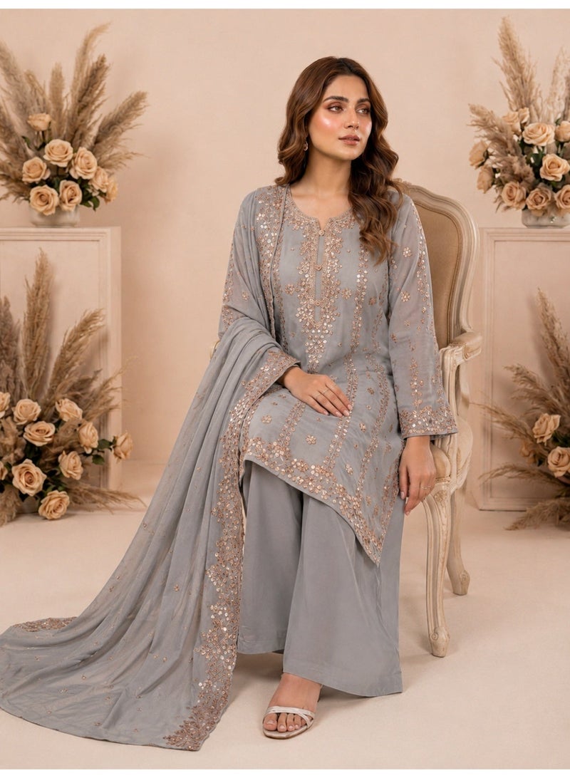Anbreen Closet Ethnic Wear/Shalwar Kameez 3 Piece Unstitched - Image 2