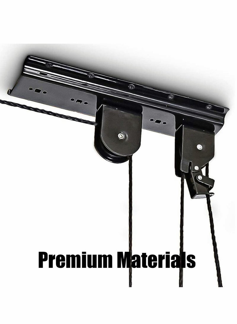 KASTWAVE Bike Lift Hoist, Bicycle Hoist for Garage Storage, Heavy Duty Ceiling Mountain Bicycle Hanger Pulley Rack, 30kg Capacity Steel Strong Durable for Mountain Bikes Road Bikes  - Image 2