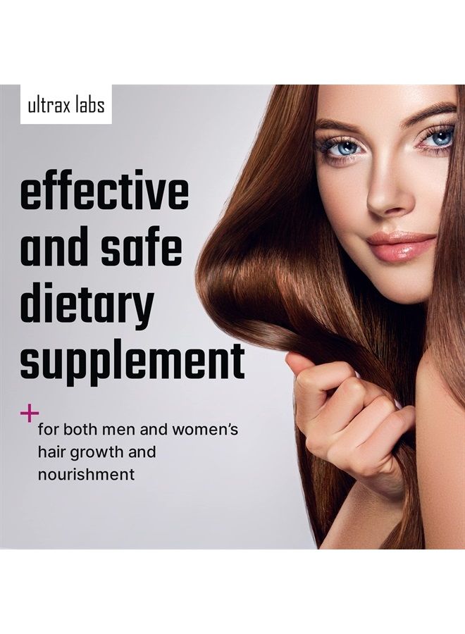 Ultrax Labs Hair Rush | Maxx Hair Growth & Anti Hair Loss Nutrient Solubilized Keratin Vitamin Supplement, 60 tablets.  - Image 3