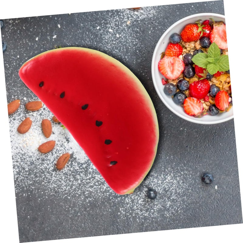 Realistic Watermelon Slice Model 4PCS Faux Fruit Decoration For Kitchen Home Table - Image 5