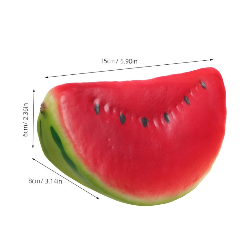 Realistic Watermelon Slice Model 4PCS Faux Fruit Decoration For Kitchen Home Table - Image 3