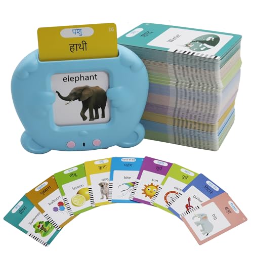 MAYAPHILOS 224 Sight Words Hindi and English Talking Flash Cards Learn Indi for Kids Indi Language Learning Montessori Educational Toys for Toddlers 3 4 5 6 Years Old - Image 1