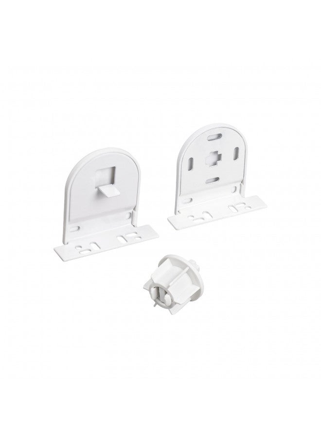 Rollerhouse 38/40mm Roller Blind Repair Kit, Mount Window Shade Brackets, Curtain Roller Blind Accessories for Electric Blinds with 1 1/2" Tube, 1 Pair, White - Image 1