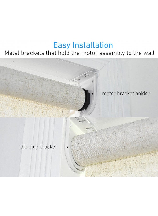 Rollerhouse 38/40mm Roller Blind Repair Kit, Mount Window Shade Brackets, Curtain Roller Blind Accessories for Electric Blinds with 1 1/2" Tube, 1 Pair, White - Image 4