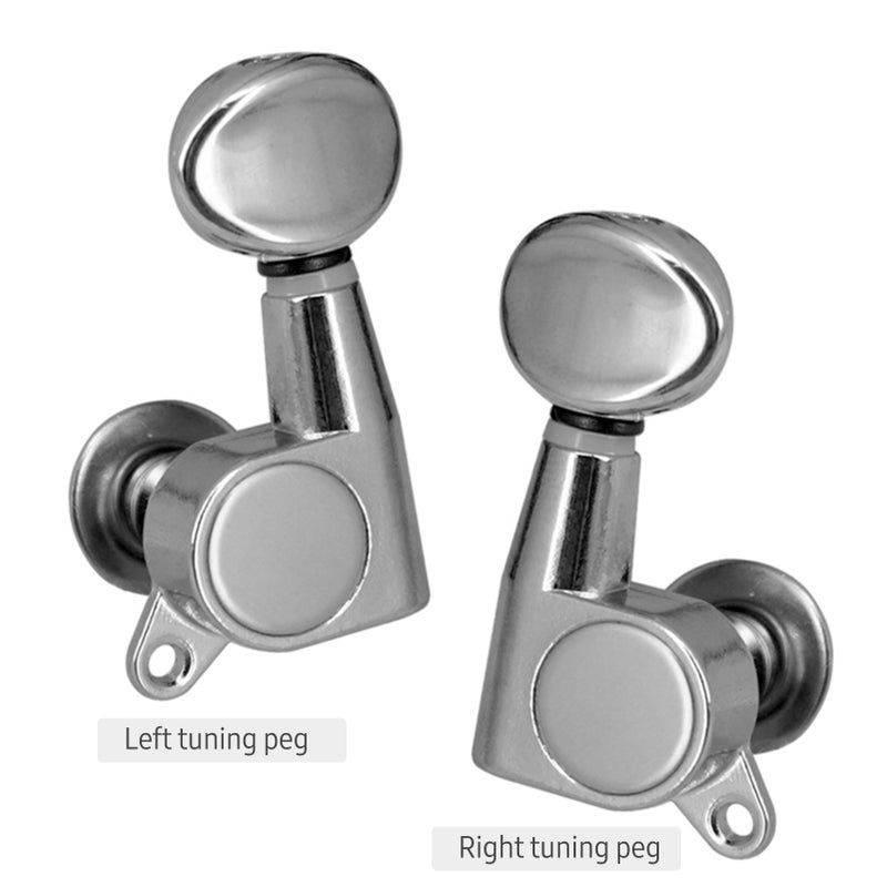 Ukulele Tuning Pegs 4 Pcs Silver 15 Gear Ratio Closed Style - Stable Accurate Tuning Ukulele Tuners for 4-String Ukulele Players - Image 2