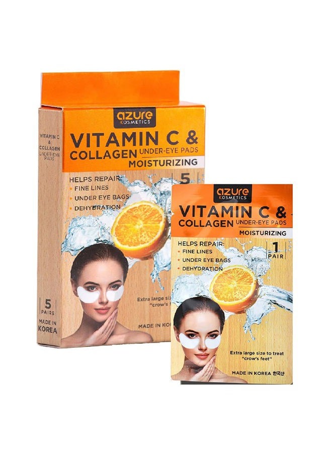 Azure Cosmetics Anti-Aging Under Eye Mask - 5 Pairs, Reduces Fine Lines, Wrinkles, Dark Circles & Puffiness, Skin Care Made in Korea, 100% Vegan, Cruelty-Free - Image 1