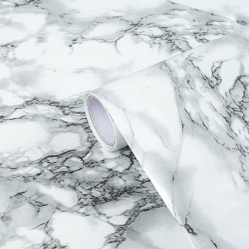 Marble Effect Self Adhesive Vinyl Film Paper Table Door Sticker Sticky for Furniture Kitchen Living Room 45CM X 10M - Image 5