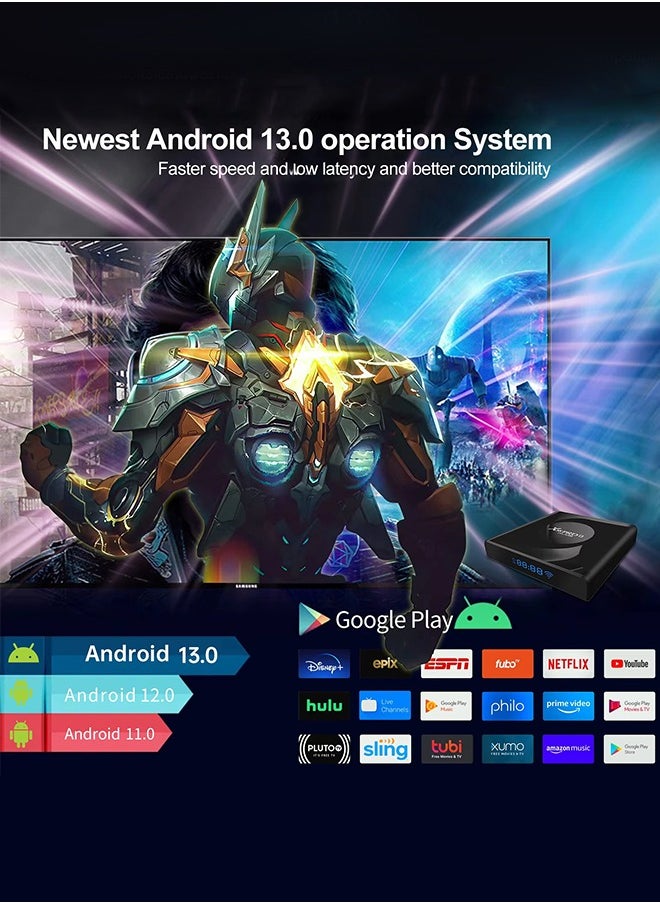 Generic - Intelligent 8K Ultra HD TV Box Android 13.0 work with Projector TVs & Mobile Phones - Image 1