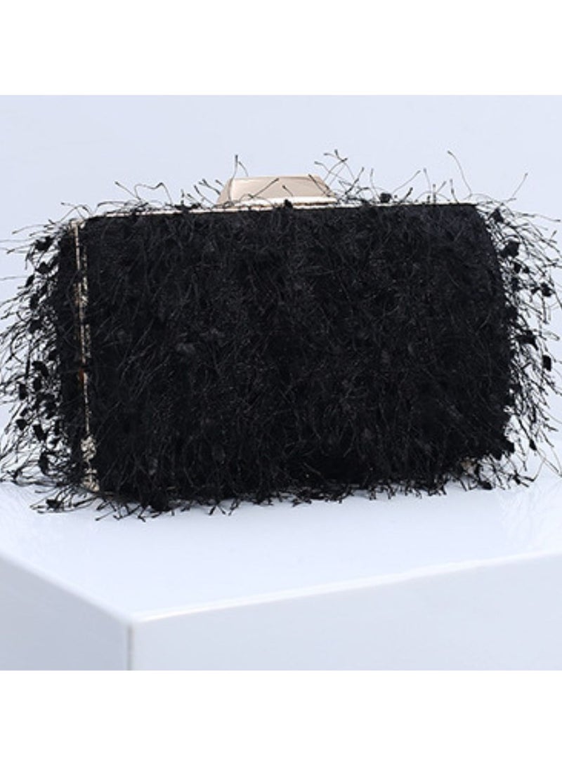 Miluraining Women Clutch Bag Evening Bag Purse with tassel decoration Small Crossbody Bag Handbag Shoulder Bag Satchel Bags Suitable for Party Prom Wedding - Image 1