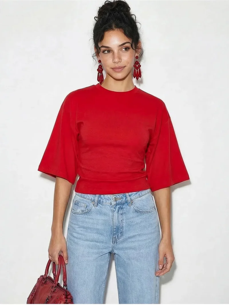 بيانكو لوتشي LUCCI Regular Fit Crew Neck T-Shirt