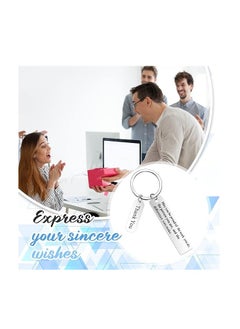 SYOSI Employee Appreciation Gifts - Bulk Thank You Keychains for Office Christmas Favors (Silver,16 Pcs)  - Image 4