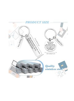SYOSI Employee Appreciation Gifts - Bulk Thank You Keychains for Office Christmas Favors (Silver,16 Pcs)  - Image 2