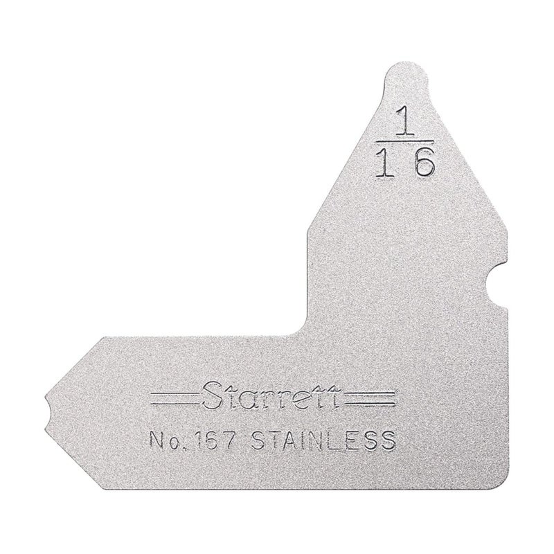 Starrett Individual Radius Gage for Both Convex and Concave Radii - Ideal for Carpenters and Constructions - Stainless Steel, 1/16" Radius Gage, Inch Reading - 167-1/16 - Image 1
