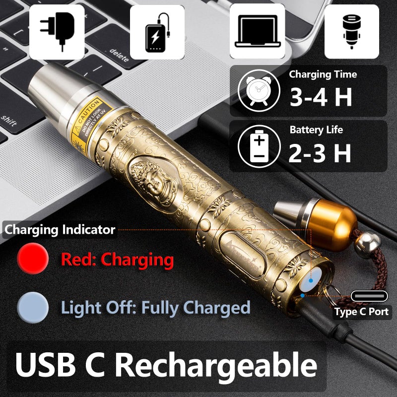 ALONEFIRE SV123 EDC Multi-Light Flashlight 365nm UV White Yellow USB-C Rechargeable with Focusing Tip - Image 5