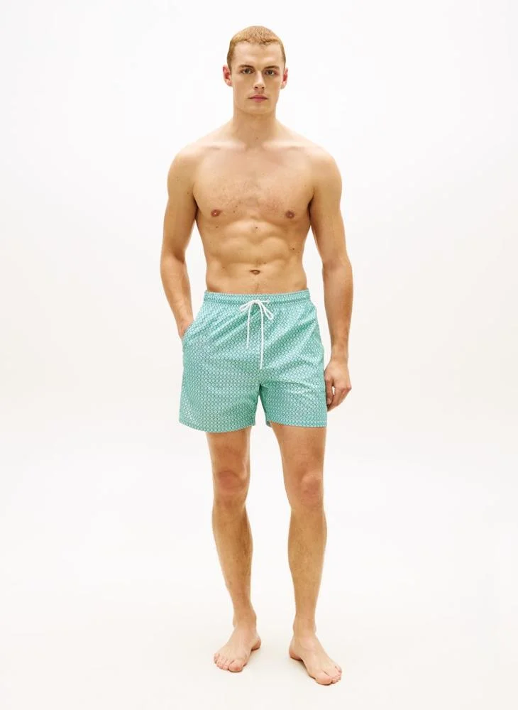 TOMMY HILFIGER  Print Mid Length Swim Shorts for Men | Best Price UAE