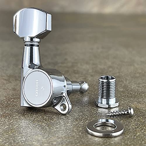 Gotoh Schaller-style Knob Chrome Tuners (6-in-a-line) - Image 2