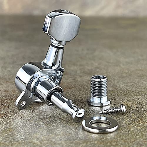 Gotoh Schaller-style Knob Chrome Tuners (6-in-a-line) - Image 3